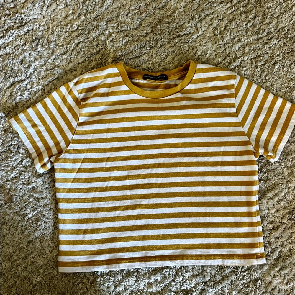 Brandy Melville stripe crop t shirt